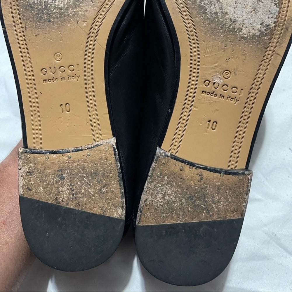 Gucci Loafers with Horse-Bit Detail Black Sz 10 - Picture 7 of 9